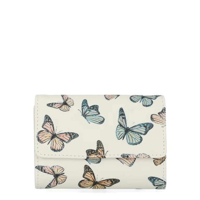 Time and Tru Women's Arlo Indexer Vinyl Butterfly Print | Walmart (US)