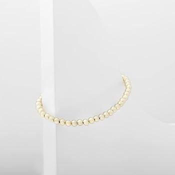 PAVOI 14K Gold Plated Beaded Bracelet | Womens Ball Bracelet | Plated Gold Bracelets for Women | Amazon (CA)