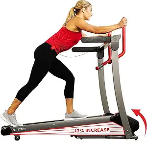 Sunny Health & Fitness Folding Electric Treadmill with Auto Incline, LCD and Pulse Monitor, Bluet... | Amazon (US)