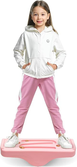 Kids Rocking Seesaw Balance Board with 5 Wooden Balls Sensory Training Rocking Board Balance Trai... | Amazon (US)