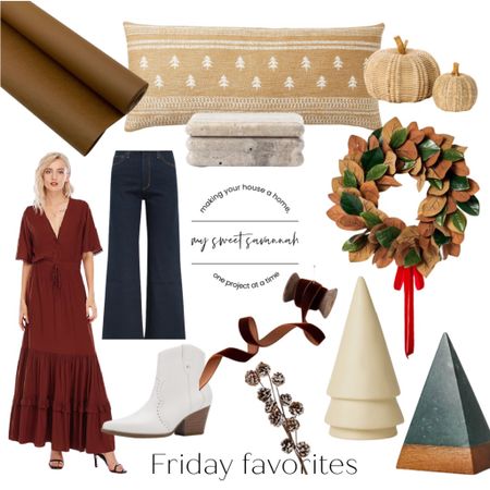 Friday favorites! 
The perfect holiday dress, Christmas decor, pumpkins, studio mcgee, target, McGee and co, amazon, gift wrap, wrapping paper. 

#LTKGiftGuide #LTKSeasonal #LTKhome