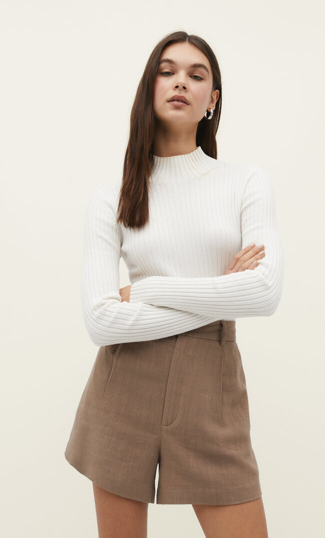 High neck knit jumper | Stradivarius (UK)