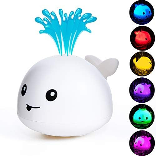 Bath Toys Light Up Bath Toy Water Spraying Whale Squirt Toy LED Bathtub Shower Pool Bathroom Toy ... | Amazon (US)