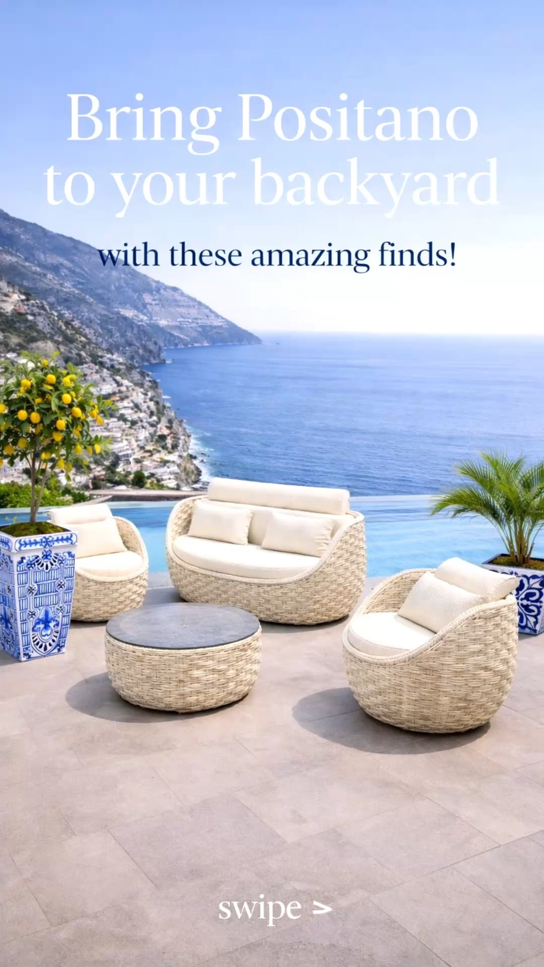 POV: you wanted a backyard… but ended up with Positano 🍋

This setup is giving luxury Italian resort energy and I’m officially obsessed.
The ceramic details, the crisp loungers, the whole vibe… it feels like something straight out of the Amalfi Coast.

Sharing all the pieces that recreate this look (without the plane ticket) in my LTK ✨

⸻



#positanovibes #italiansummer #coastalliving #luxurypatio #amalficoaststyle
