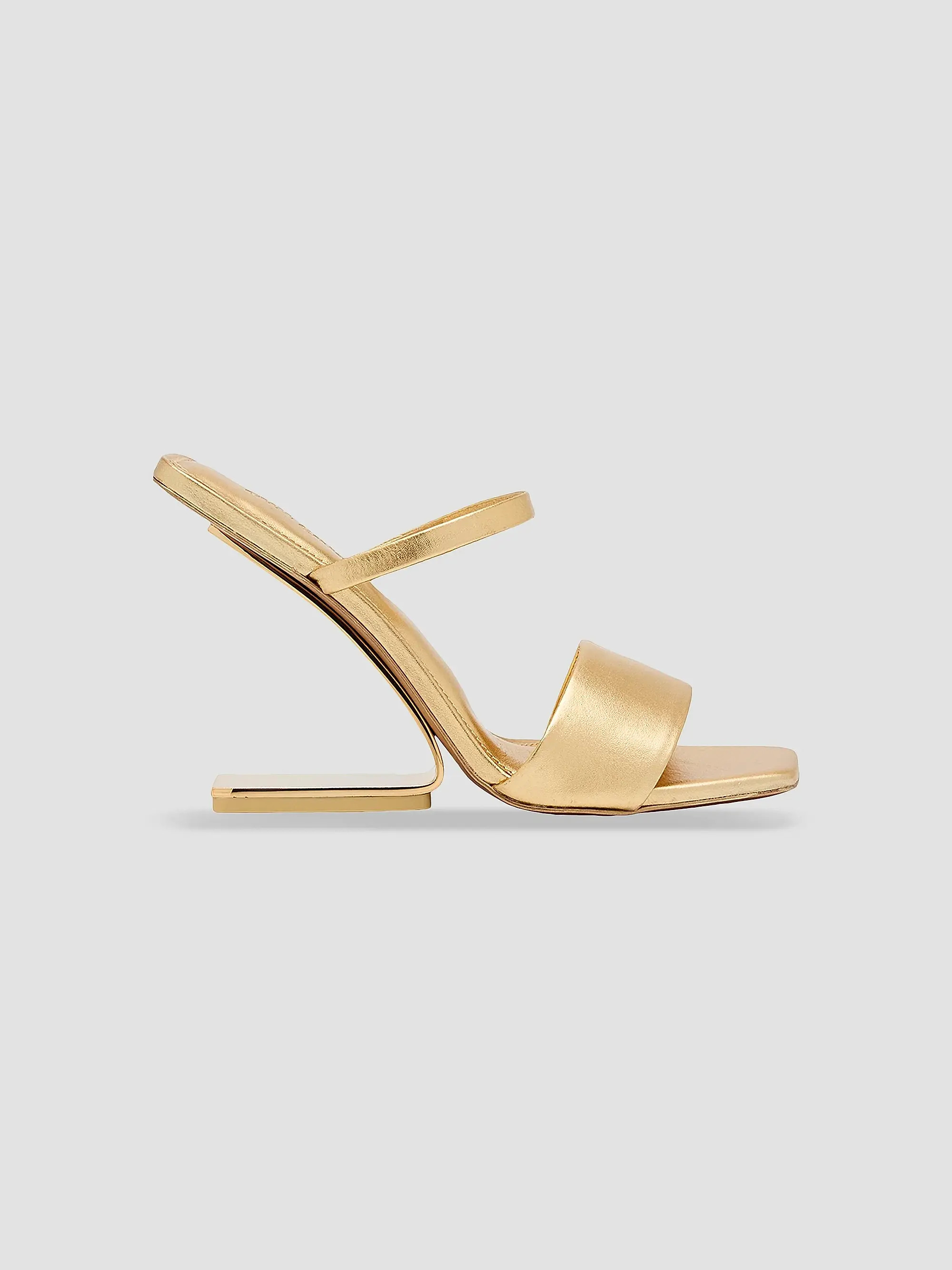 Cult Gaia Rene 110MM Leather Architectural-Heel Sandals | Saks Fifth Avenue | Saks Fifth Avenue