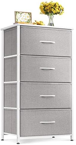 Amazon.com: ODK Dresser for Bedroom with 4 Storage Drawers, Small Dresser Chest of Fabric Drawers... | Amazon (US)