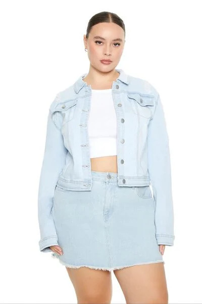 Plus Size Denim Trucker Jacket | Forever 21