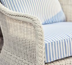 LoveShackFancy Wicker Swivel Lounge Chair with High Performance Cushions | Pottery Barn (US)