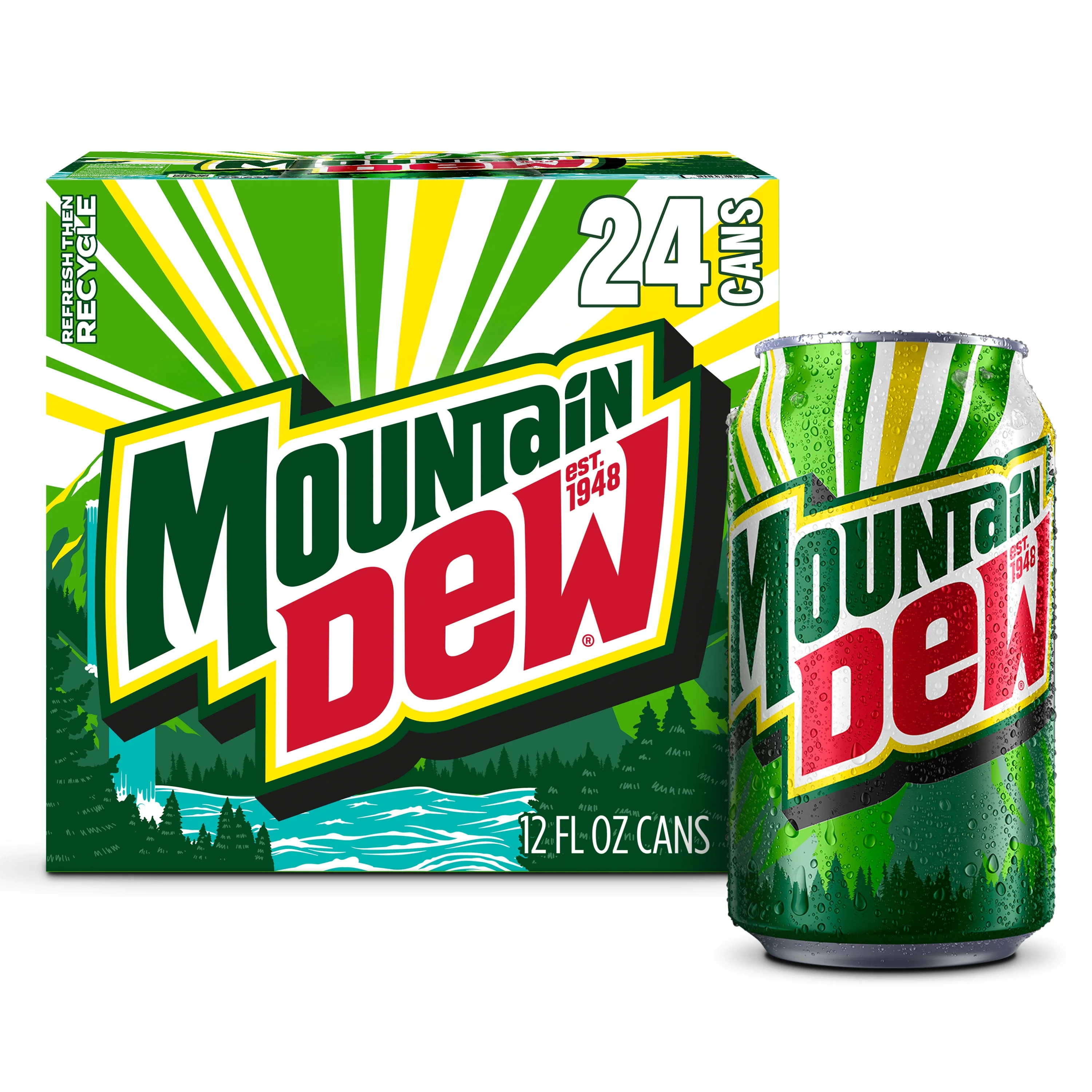 Mountain Dew Refresco de Cítricos, Paquete de 24 Latas de 355 Ml (12 Fl Oz) | Walmart (US)