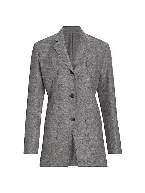 Knit Wool-Blend Blazer | Saks Fifth Avenue