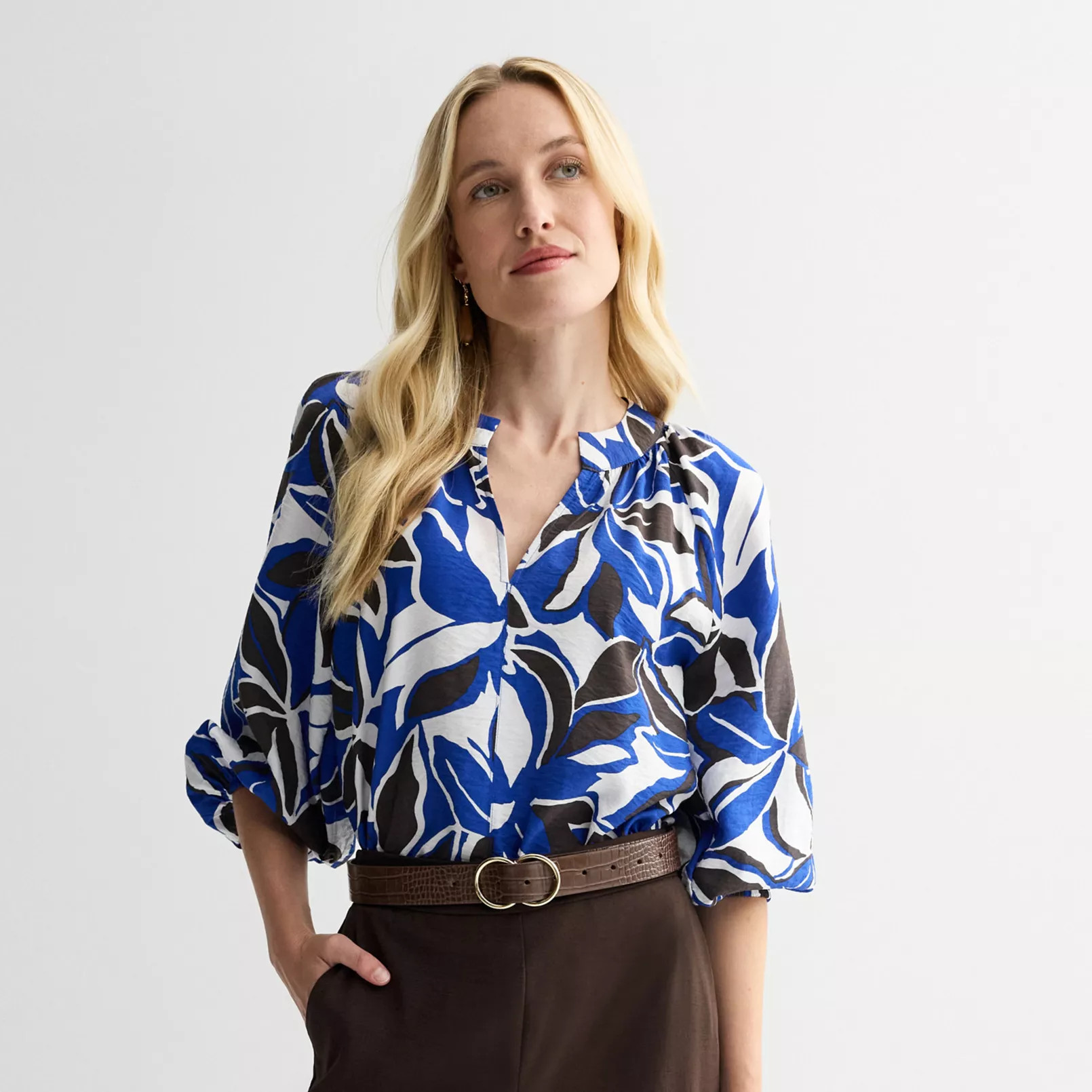 Women's Nine West Elbow Sleeve Popover | Kohl's