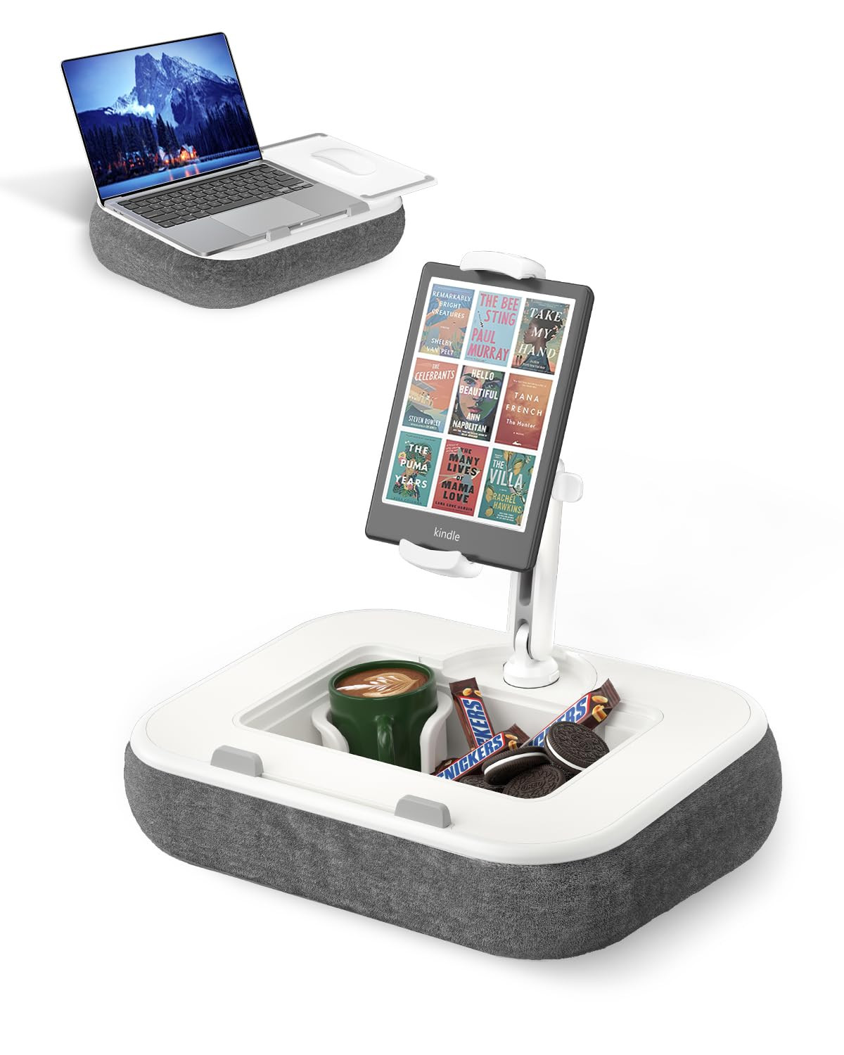 Viozon Kindle Pillow Stand Holder, Phone Holder for Bed, Laptop Lap Desk with Mouse Pad,Compatibl... | Amazon (US)