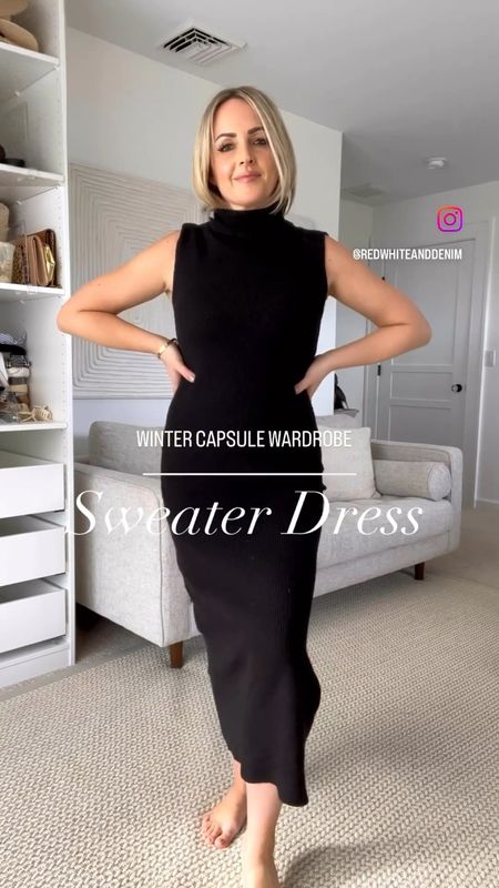 Topshop Black Sleeveless Turtleneck Sweater Dress Styled 3 Ways 

#LTKunder100 #LTKstyletip