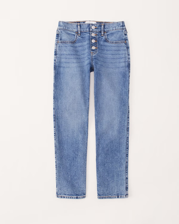 high rise 90s straight jeans | Abercrombie & Fitch (US)