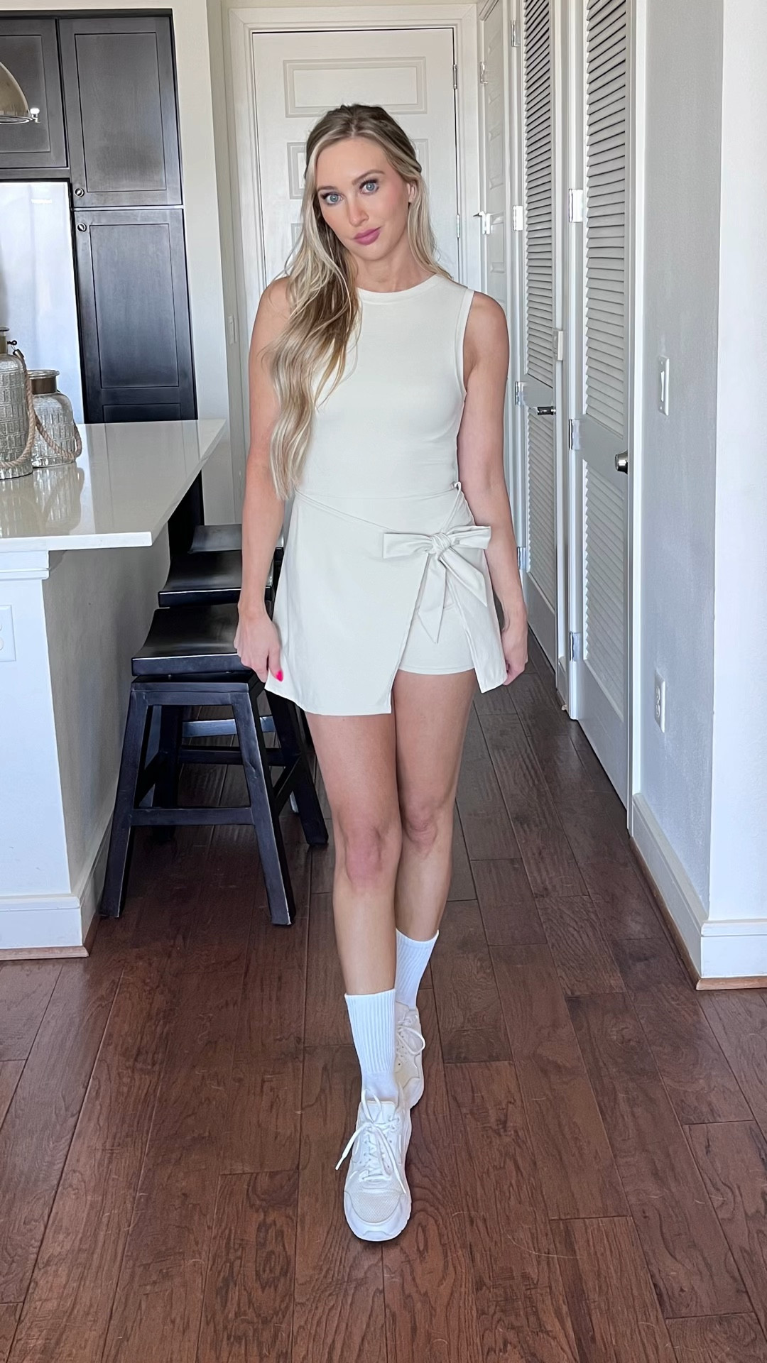 Pickleball court ready in this romper athletic dress with wrap around skirt! 

#athleticdress #pickleball #dress #workoutdress #tennisdress

#LTKFitness