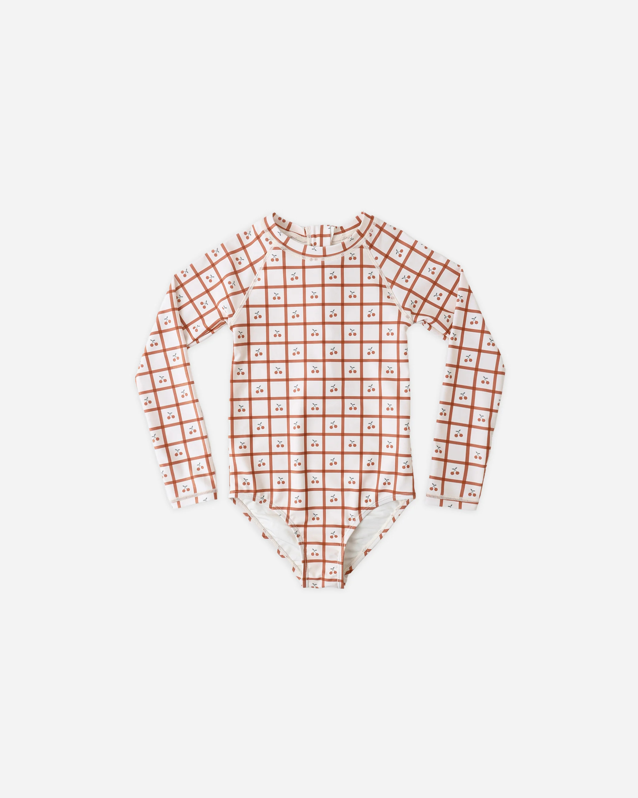 Delphine Rashguard One-Piece Cherry Check | Rylee + Cru