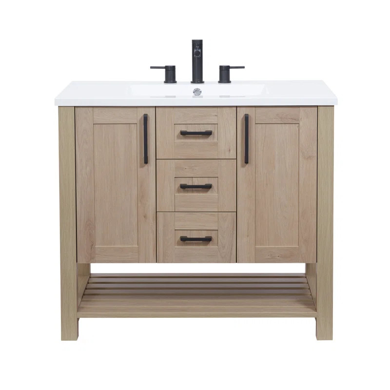 LUXO MARBRE - BOSV3722MODBH Free-standing MDF Vanity Including Sink | Wayfair North America