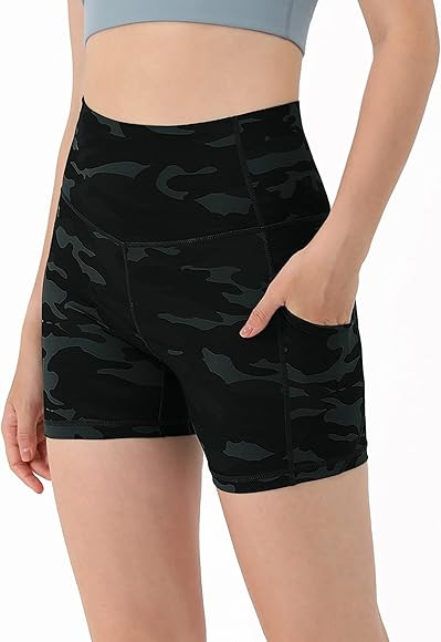 ODODOS Women's High Waisted Biker Shorts with Out Pockets, 5“ / 8" / 10" Inseam Workout Running... | Amazon (US)