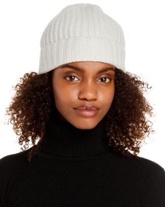 Ribbed Knit Cuff Cashmere Hat - Exclusive | Bloomingdale's (US)
