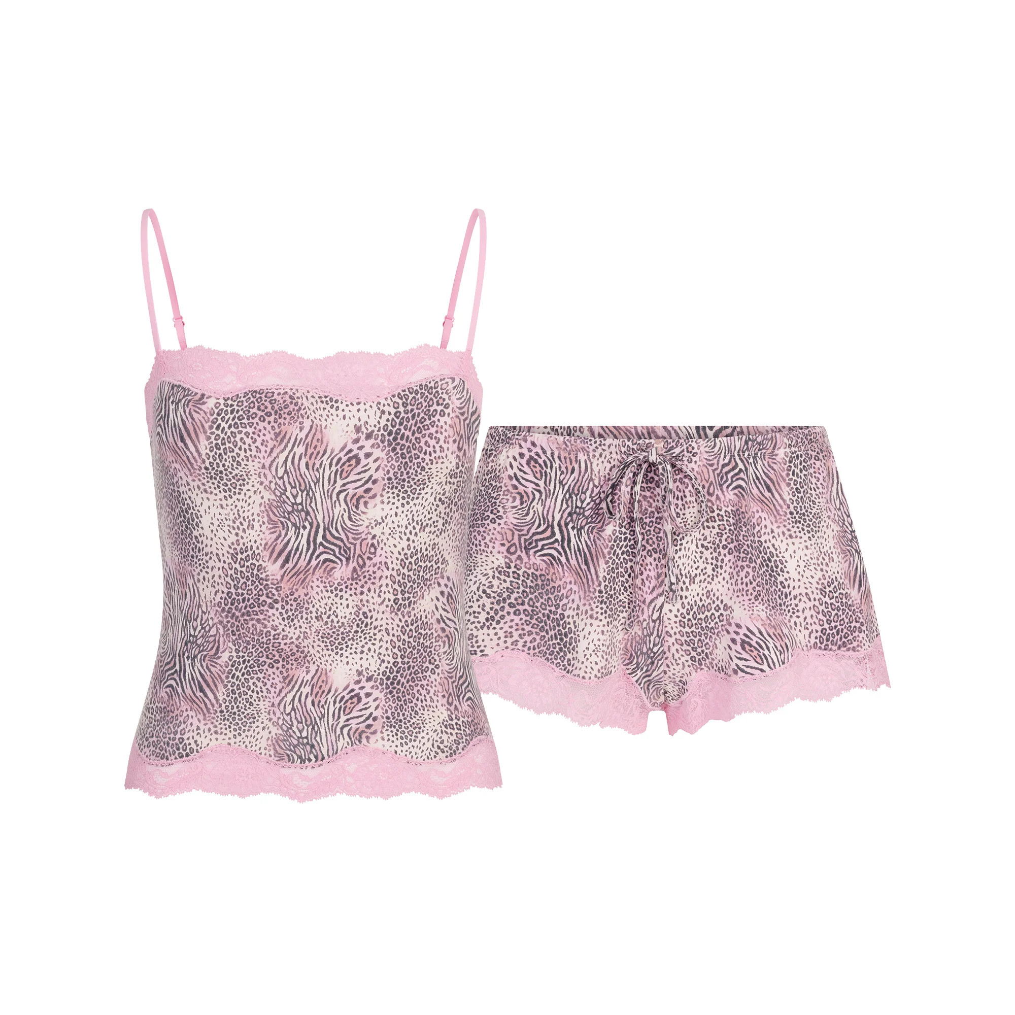 SKIMS SLEEP LACE CAMI AND SHORT SET | BLOOM MINI MULTI ANIMAL | SKIMS | SKIMS (US)