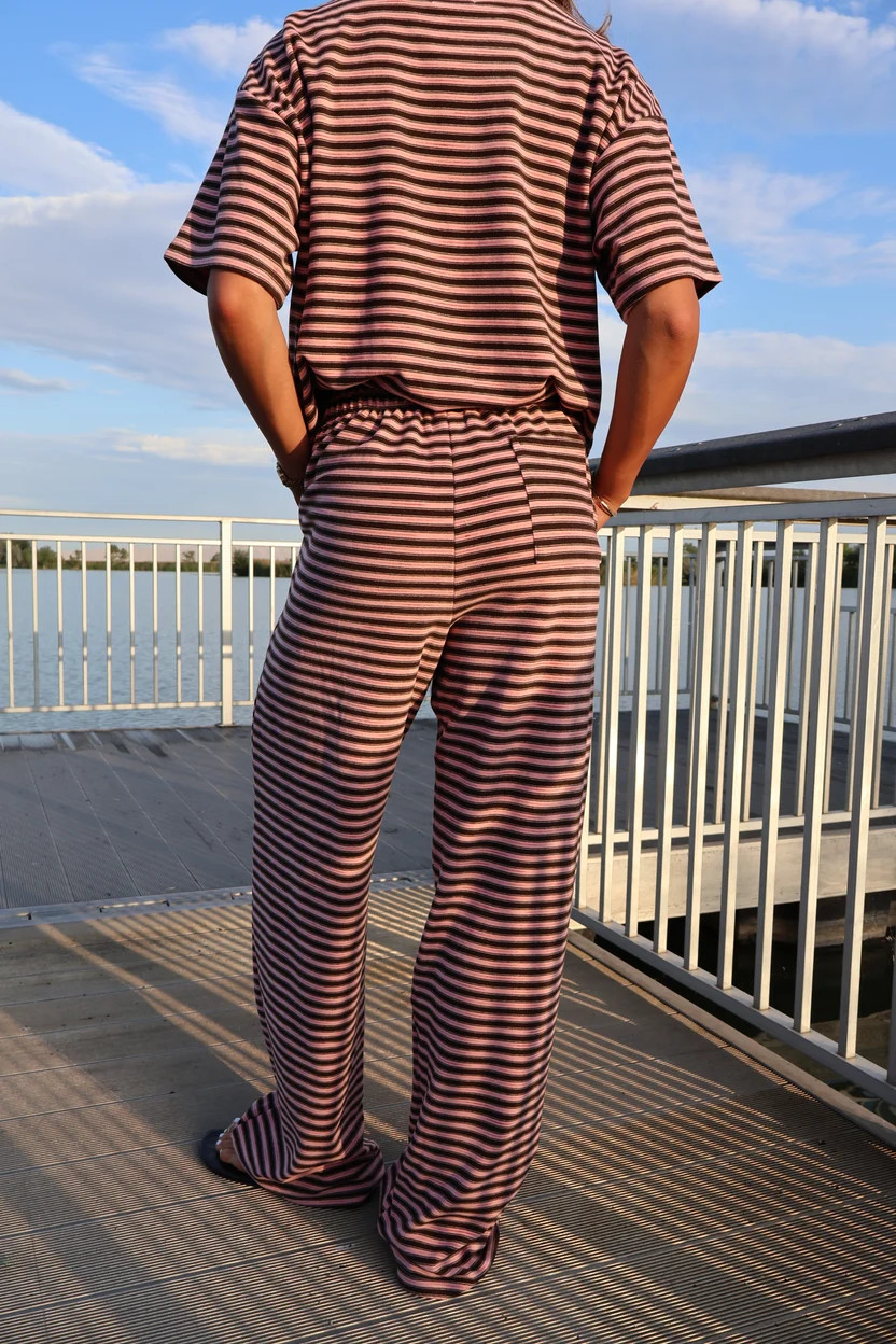 Cameron Fleece Stripe Pants | Henly