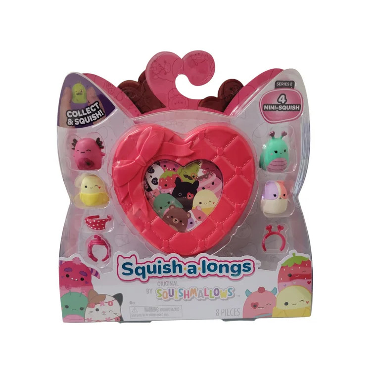 Squish-a-longs by Squishmallows Series 2 Valentines Edition with Mattea, Niven, IndieMae, and Jun... | Walmart (US)