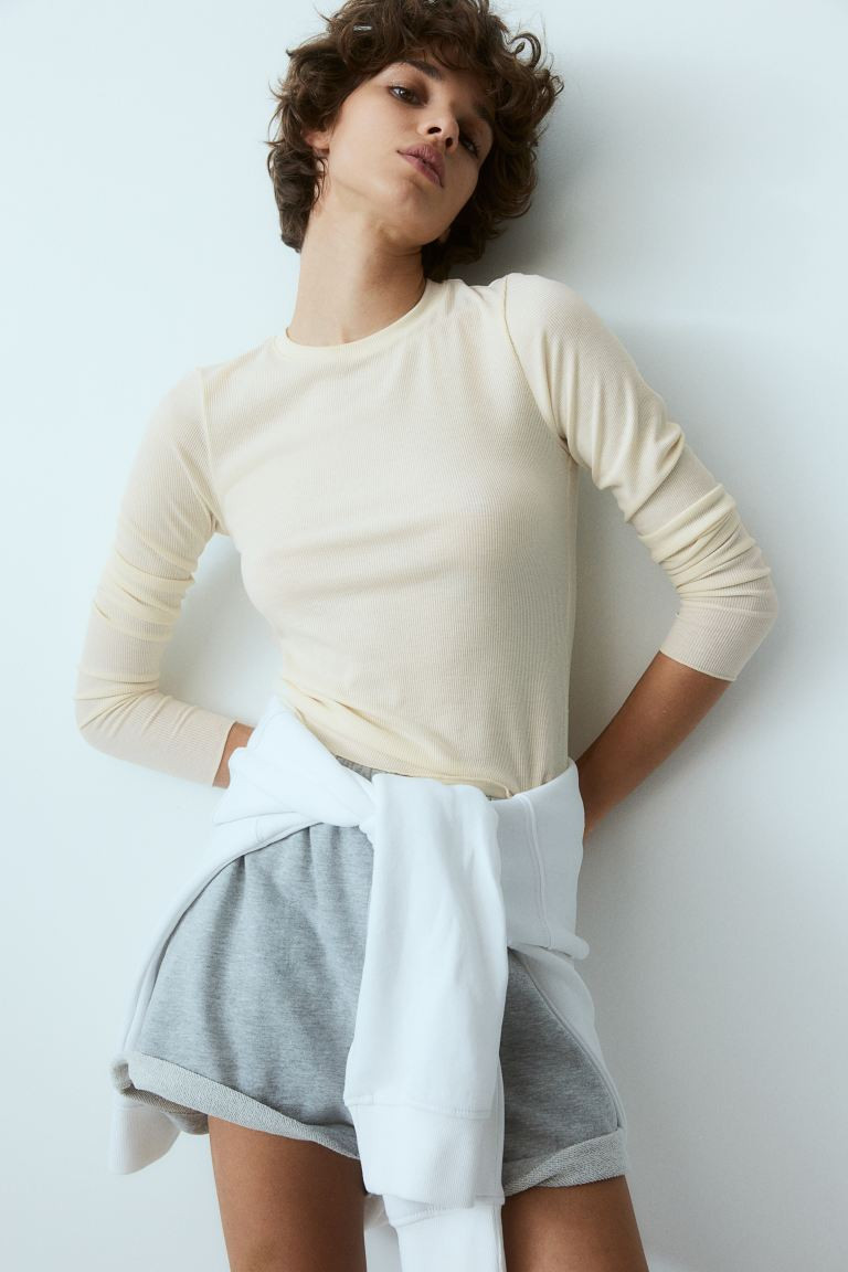 Sheer Ribbed Top | H&M (US + CA)