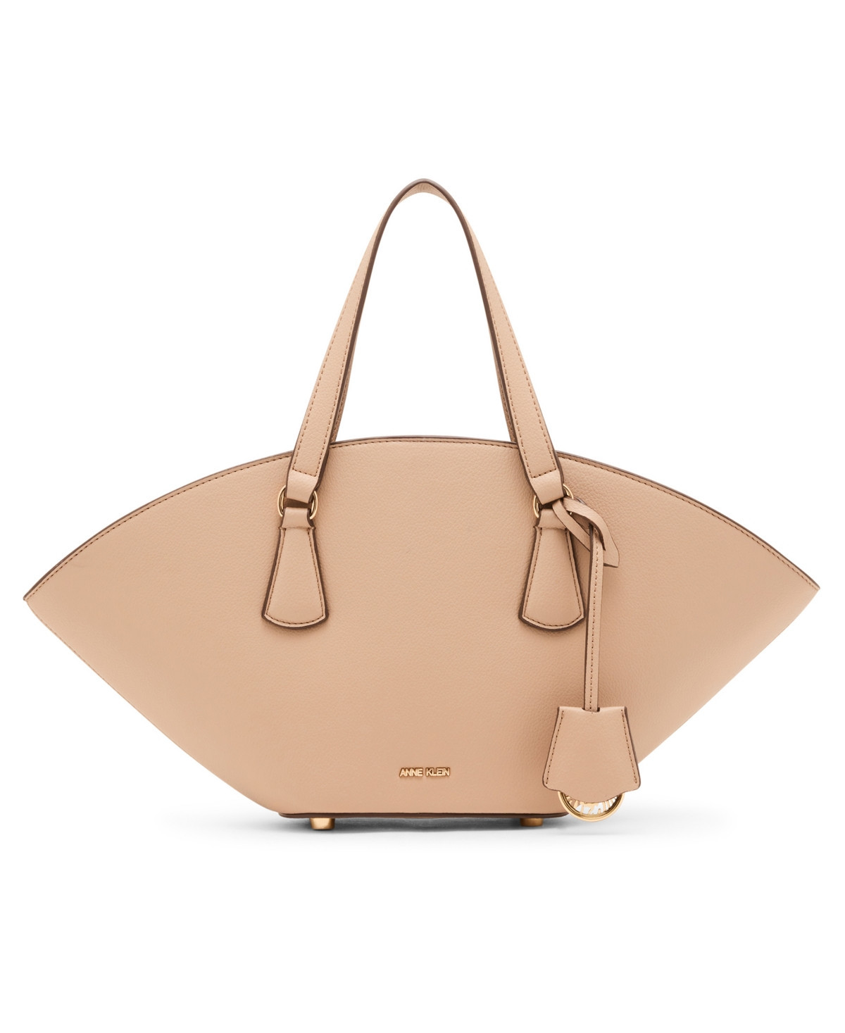 Anne Klein Curved Small Convertible Strap Tote Bag - Beige | Macy's