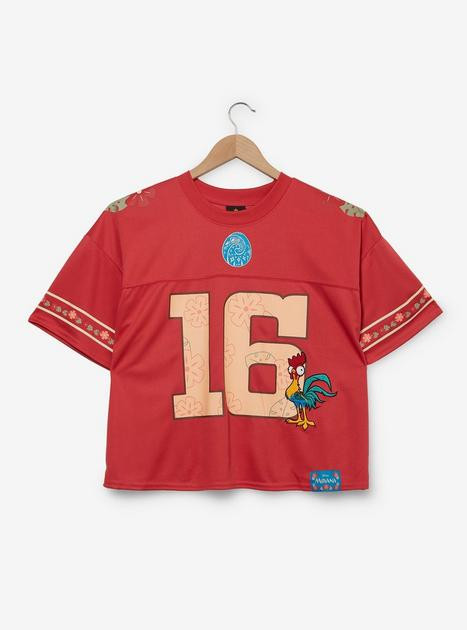 Disney Moana Hei Hei Women's Cropped Football Jersey — BoxLunch Exclusive | BoxLunch