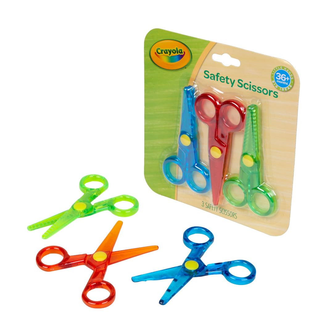 Crayola Toddler Safety Scissors (3pk), Blunt Tip Training Scissors for Preschool Learning Activit... | Amazon (US)