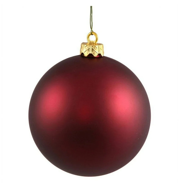 Vickerman 12" Wine Matte Ball Ornament | Walmart (US)