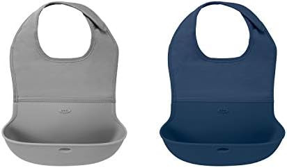 Amazon.com: OXO Tot Roll-Up Bib - 2 Pack - Navy / Gray | Amazon (US)