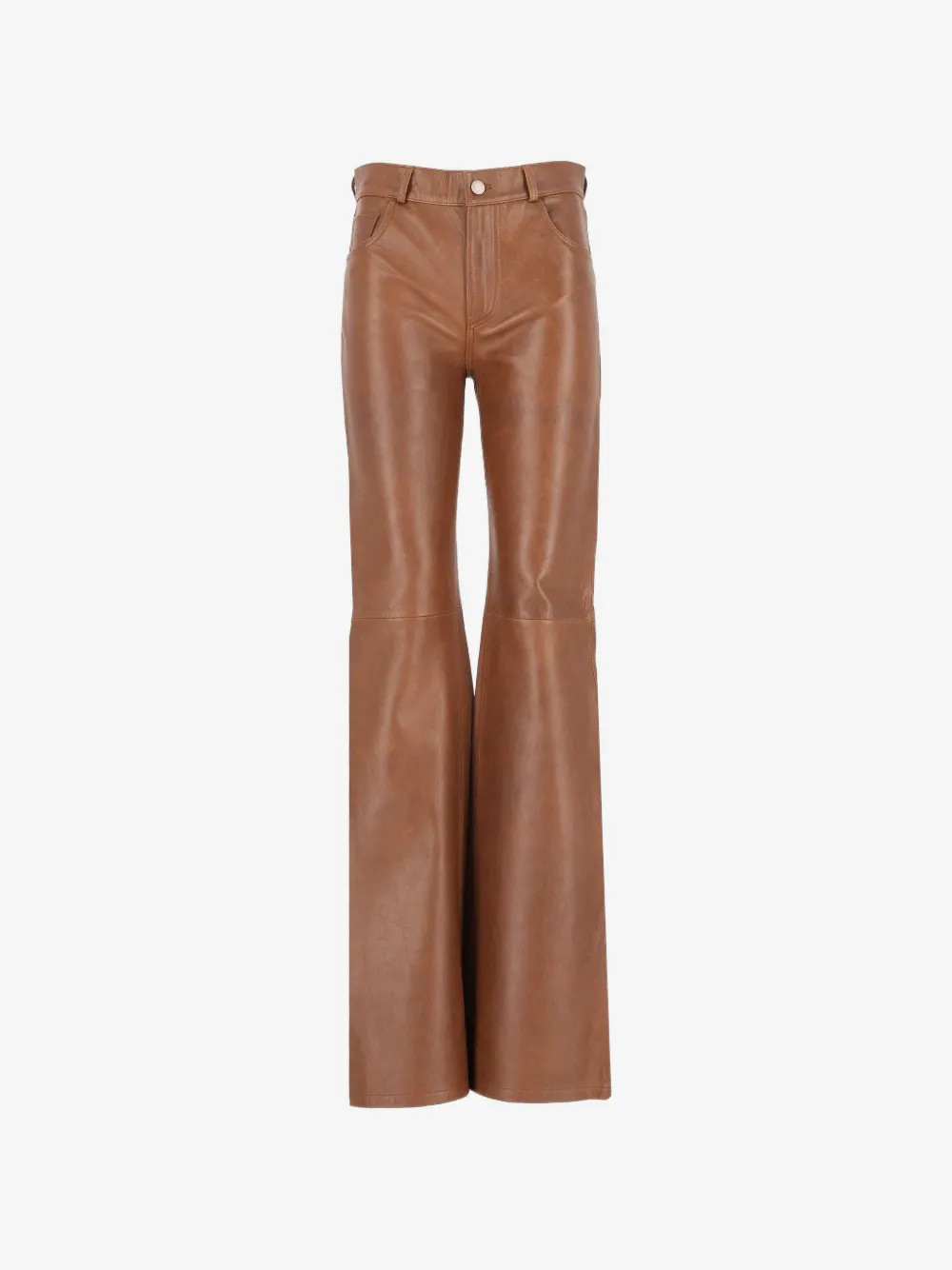 Haikure Flora leather trousers - Brown | Farfetch Global
