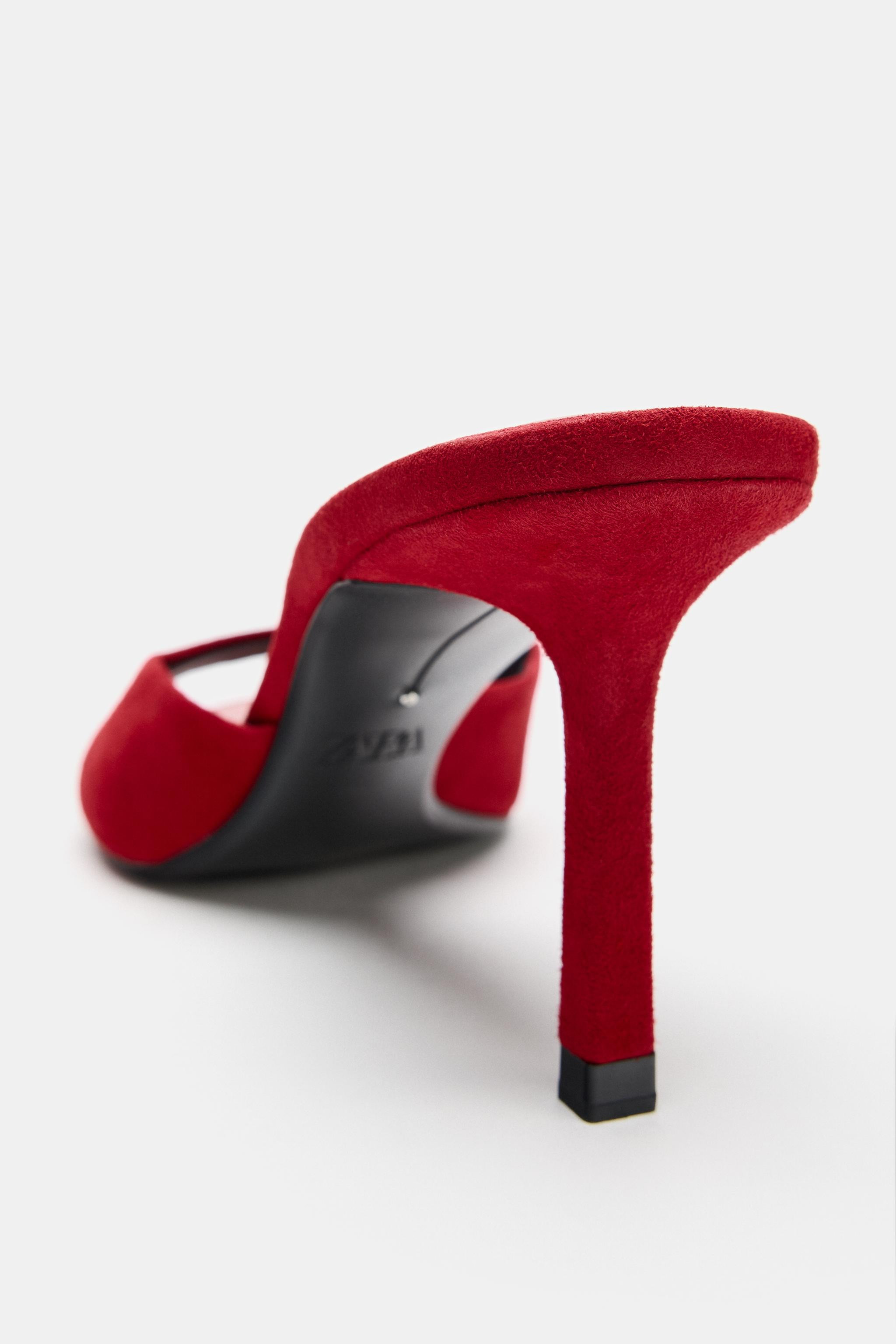 SUEDE HIGH-HEEL MULES | Zara US