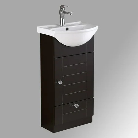 Renovators Supply Single Sink Small Bathroom Vanity Set - Vitreous China Top Vessel Sink | Walmart (US)