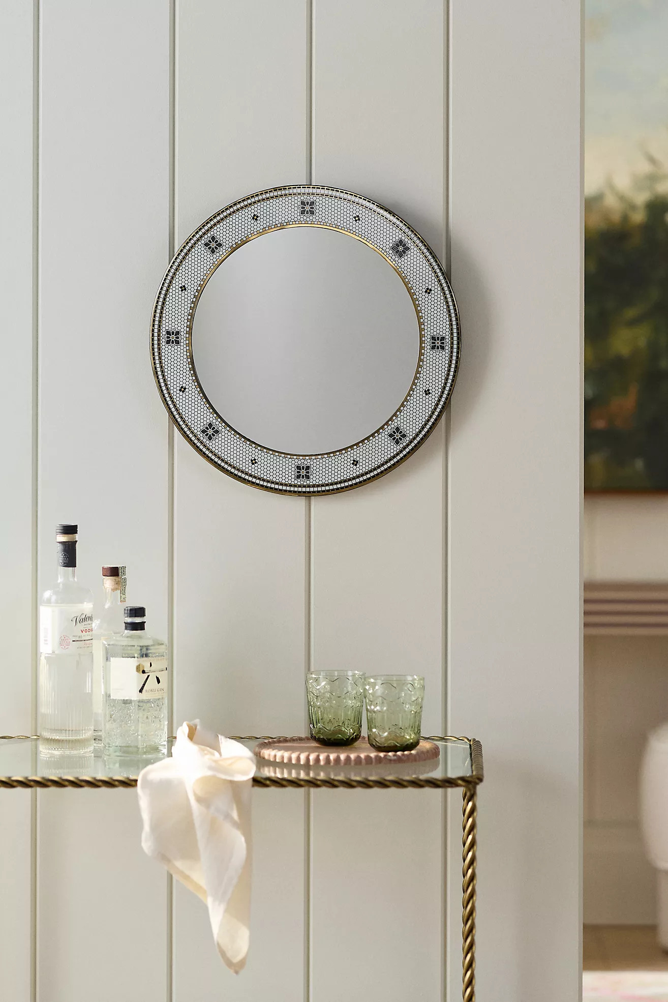 Bistro Tile Round Gallery Wall Mirror | Anthropologie (US)