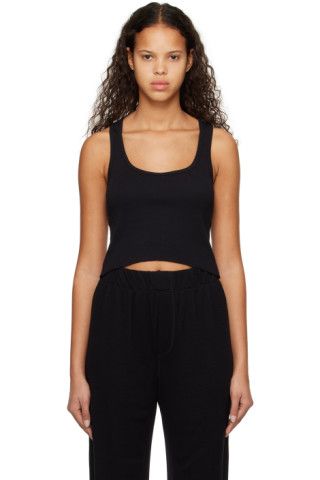 Black Crop Tank Top | SSENSE