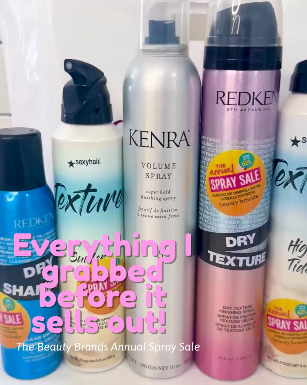 Final day for the spray sale at beauty brands! Stock up now while this amazing sale is still happening! 

Hair spray | texture spray | annual sale 

#LTKBeauty #LTKSaleAlert #LTKmorningroutine