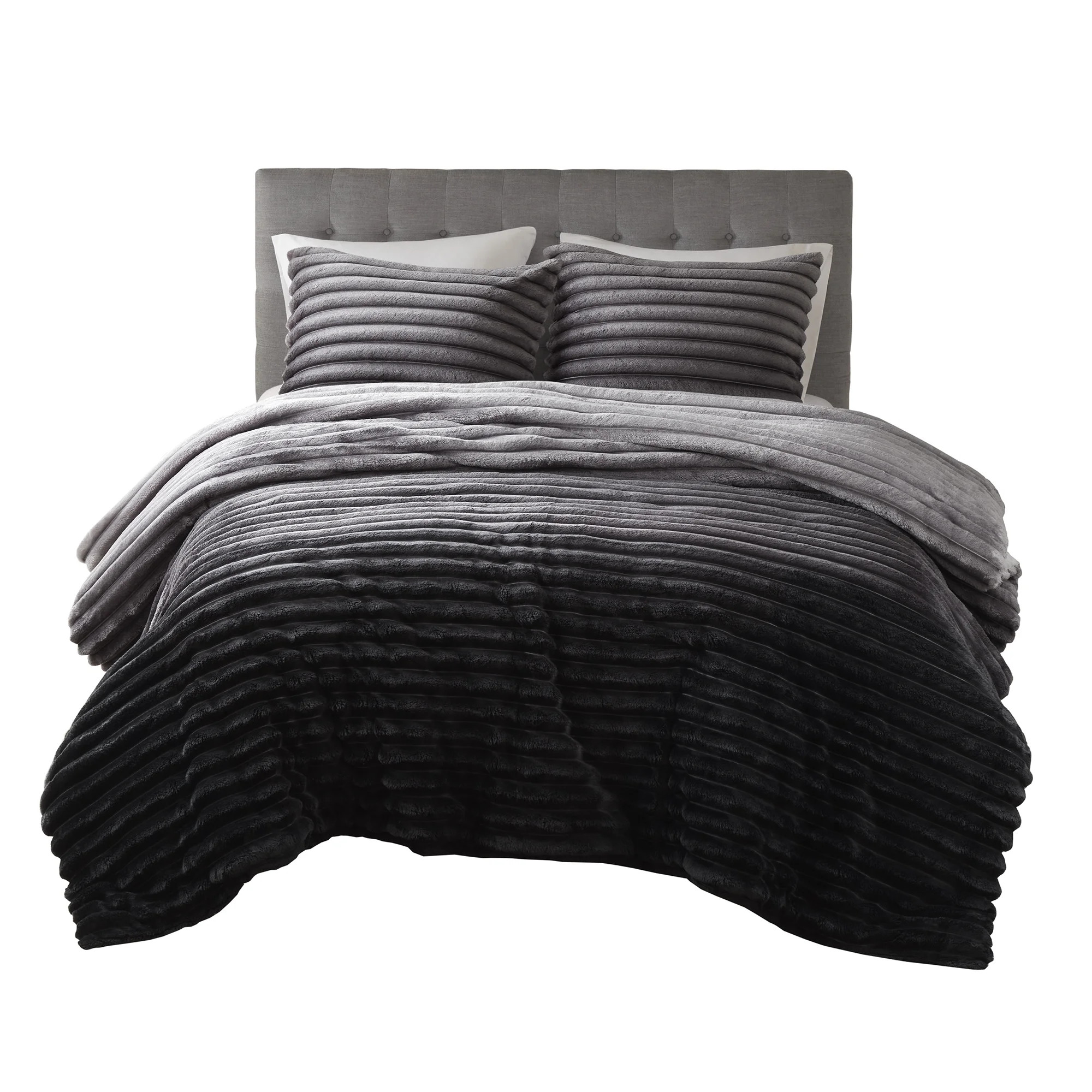 Home Trends Plush Ombree Comforter Set Double/Queen, HT OMBR COMF GRY DQ | Walmart (CA)