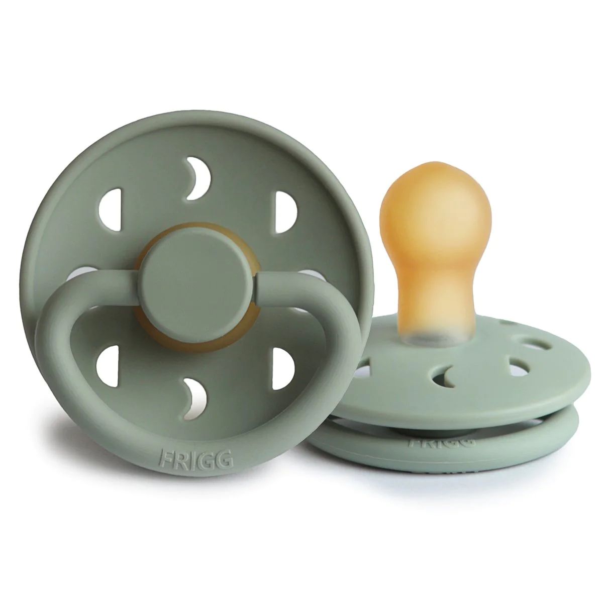 Moon Phase Natural Rubber Pacifier, Sage | SpearmintLOVE