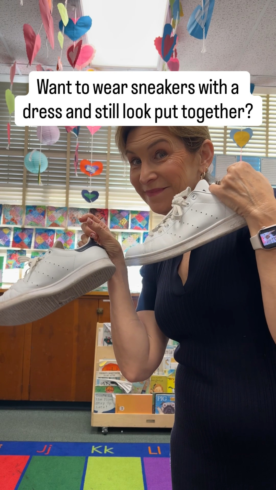 Midi dress and classic sneakers 

#LTKWorkwear #LTKOver40 #LTKootd