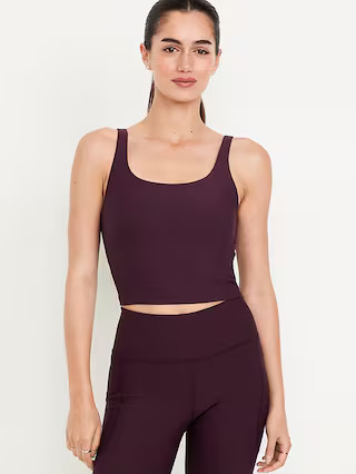 Light Support PowerSoft Longline Sports Bra | Old Navy (US)