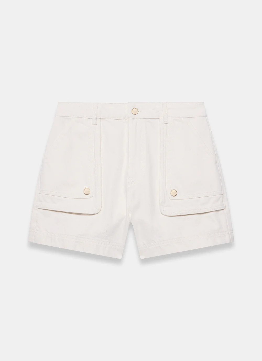 White Utility Pocket Detail Denim Shorts | Mint Velvet