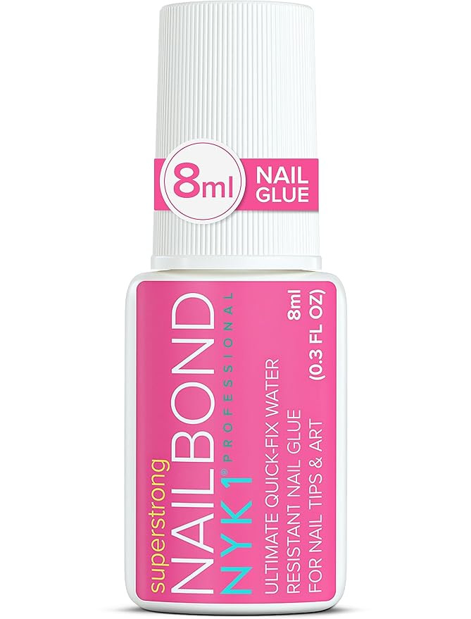 Super Strong Nail Glue For Nail Tips, Acrylic Nails and Press On Nails (8ml) NYK1 Nail Bond Brush... | Amazon (US)