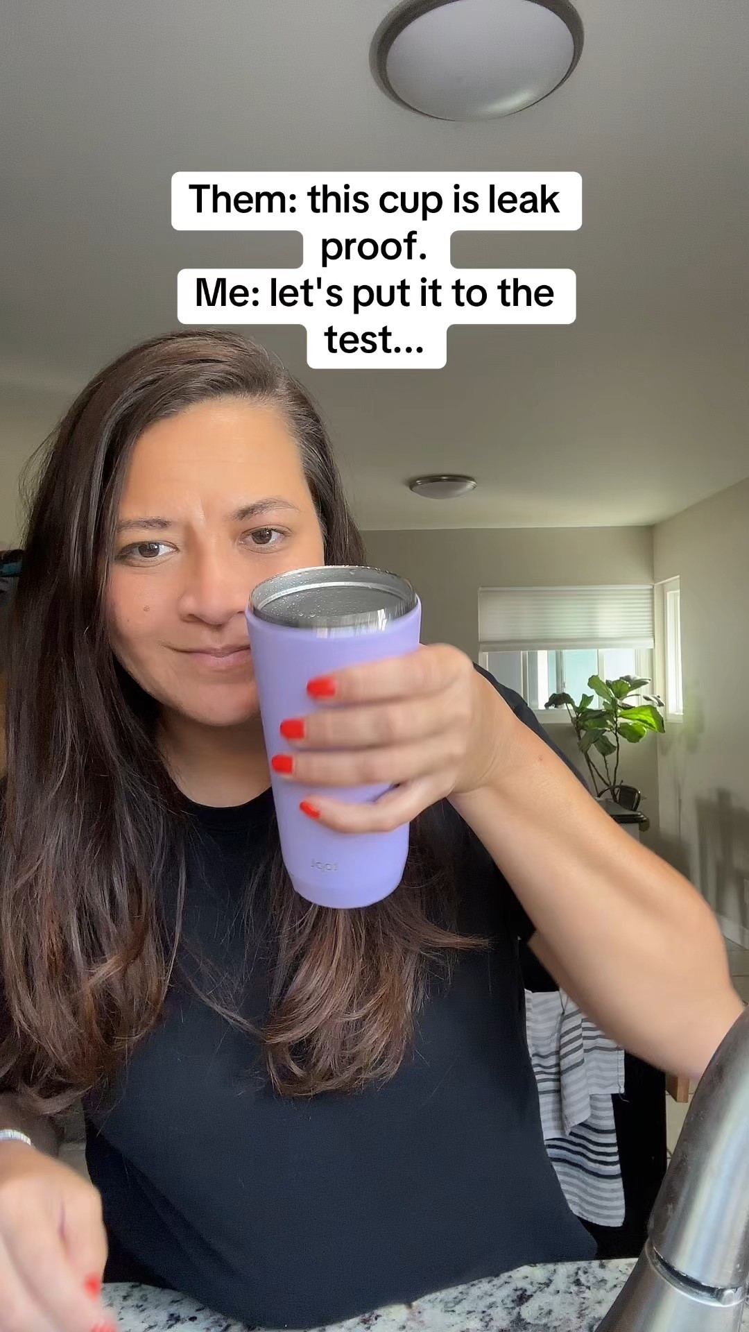 If you want a new  leak proof cup, may I recommend topl. I do the water test here but I have been drinking my iced lattes in it and not only does the ice stay solid, it doesn't spill 

#LTKHome #LTKFindsUnder50 #LTKGiftGuide