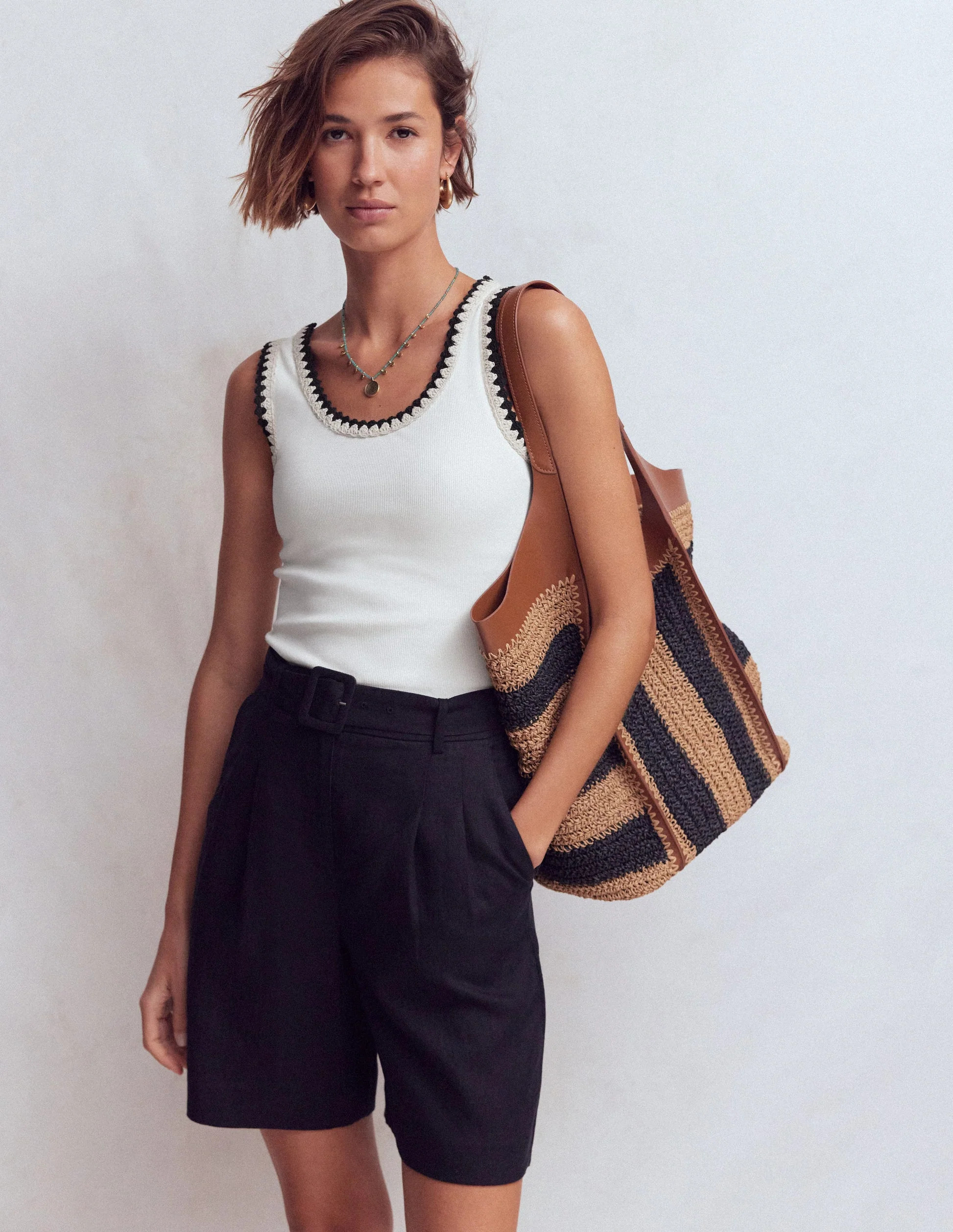 Maddie Trim Detail Vest
                    
                      
                        Ivory | Boden UK