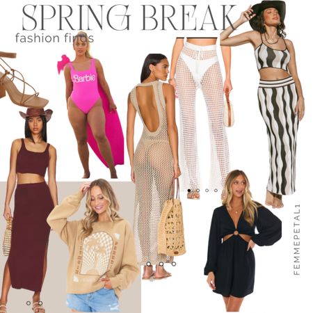 Spring break outfit ideas, swimsuit coverups, crochet coverup, spring break dresses, resort wear, lace up sandals, beach outfits 

#LTKSeasonal #LTKswim #LTKFind