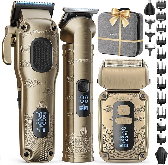 Hair Clippers & Trimmers Set for Men Professional, Waterproof Electric Razor Foil Shaver for Men ... | Amazon (US)