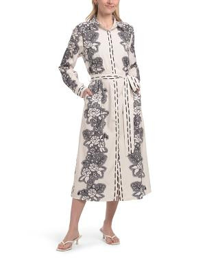 Tie Waist Midi Shirt Dress | TJ Maxx