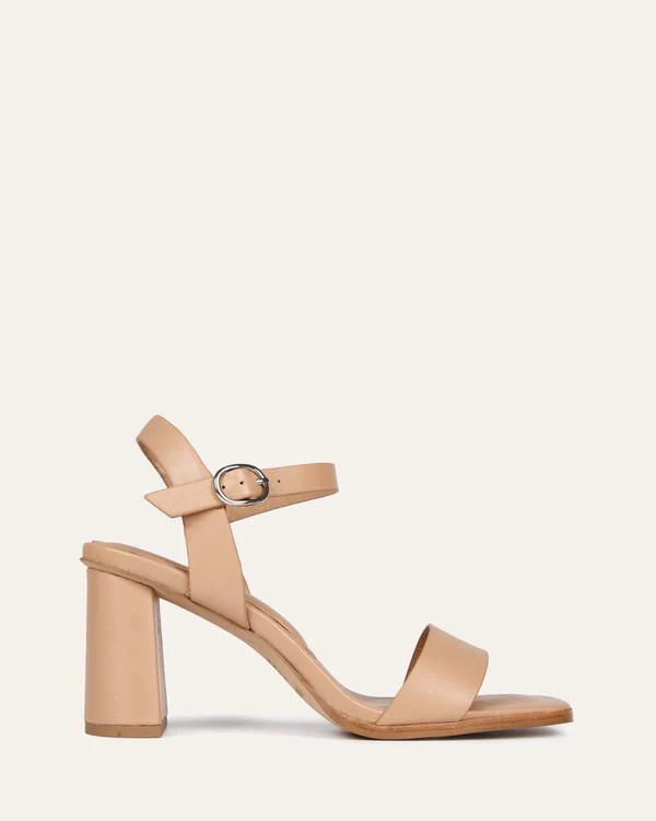 CALAIS HIGH HEEL SANDALS BEIGE LEATHER | Jo Mercer (AU)